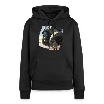 Manga Riesiger Roboter - Frauen Premium Bio Hoodie - Schwarz - Vorne - Julia (174cm)
