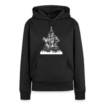 Weihnachten Schönste Zeit Des Jahres Heiligabend - Frauen Premium Bio Hoodie - Schwarz - Vorne - Julia (174cm)