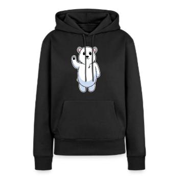 Ours polaire ours polaire ours - Sweat à capuche Premium bio Femme - noir - Devant - Julia (174cm)