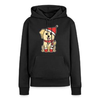 Süßes Tier Baby Hunde Welpe Golden Retriever - Frauen Premium Bio Hoodie - Schwarz - Vorne - Julia (174cm)