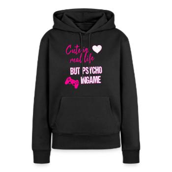 Gamer Girl Zocker Mädchen Gamepad Videospiele - Frauen Premium Bio Hoodie - Schwarz - Vorne - Julia (174cm)