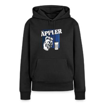 Hessischer Äppler, Apfelwein - Frauen Premium Bio Hoodie - Schwarz - Vorne - Julia (174cm)