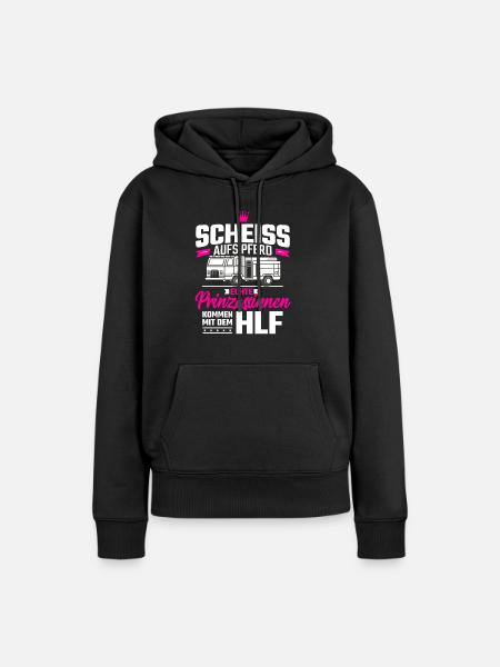 Feuerwehrfrau Feuerwehr - Frauen Premium Bio Hoodie - Schwarz