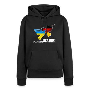 Ukraine - Women’s Premium Organic Hoodie - black - Front - Julia (174cm)