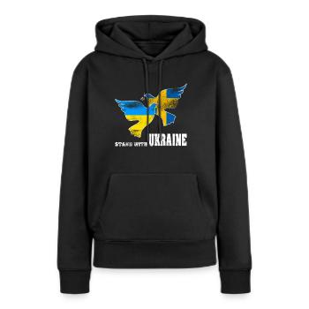 Ukraine - Women’s Premium Organic Hoodie - black - Front - Julia (174cm)