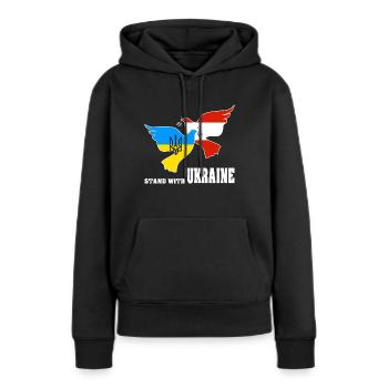 Ukraine - Women’s Premium Organic Hoodie - black - Front - Julia (174cm)