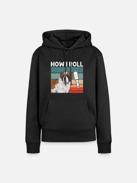 Bernhardiner St. Bernhardshund Hund - Frauen Premium Bio Hoodie - Schwarz