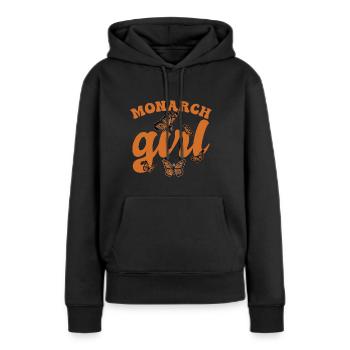 Monarch-Mädchen - Frauen Premium Bio Hoodie - Schwarz - Vorne - Julia (174cm)