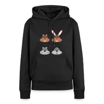 Haustiere - Frauen Premium Bio Hoodie - Schwarz - Vorne - Julia (174cm)