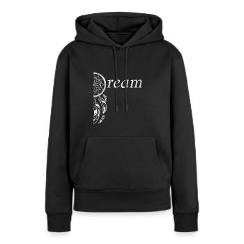 Dream Traum Feder Traumfänger Indianer indianisch - Frauen Premium Bio Hoodie - Schwarz - Vorne - Julia (174cm)