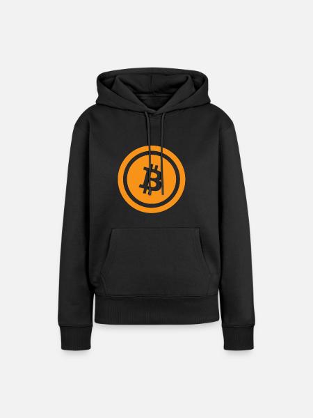 Bitcoin - Sweat à capuche Premium bio Femme - noir