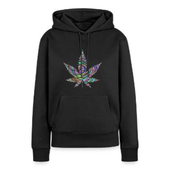 Marijuana - Frauen Premium Bio Hoodie - Schwarz - Vorne - Julia (174cm)