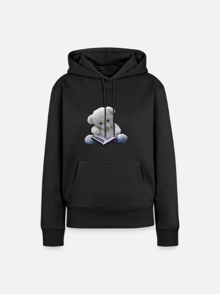 Teddy - Frauen Premium Bio Hoodie - Schwarz
