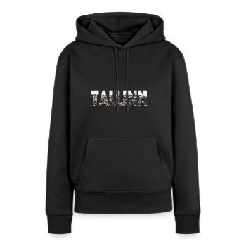 Ville Vieille Ville Tallinn Estonie Ville Photoart - Sweat à capuche Premium bio Femme - noir - Devant - Julia (174cm)