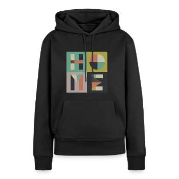 home - Frauen Premium Bio Hoodie - Schwarz - Vorne - Julia (174cm)