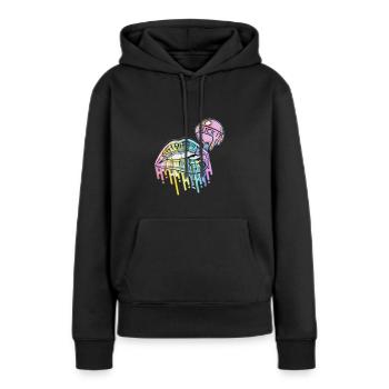 Lollipop Suck it lèvres Design - Sweat à capuche Premium bio Femme - noir - Devant - Julia (174cm)