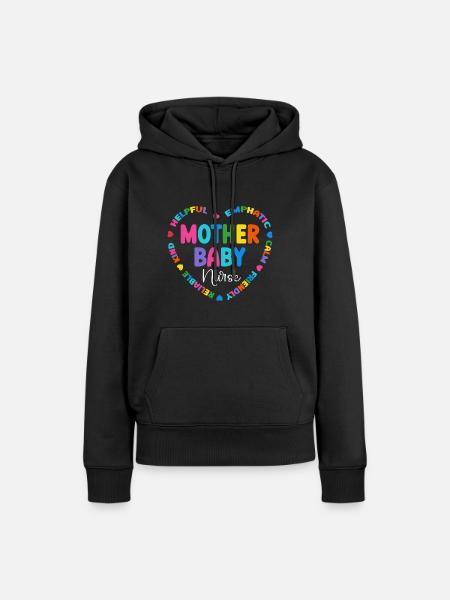 Krankenschwester Baby Entbindungsschwester - Frauen Premium Bio Hoodie - Schwarz