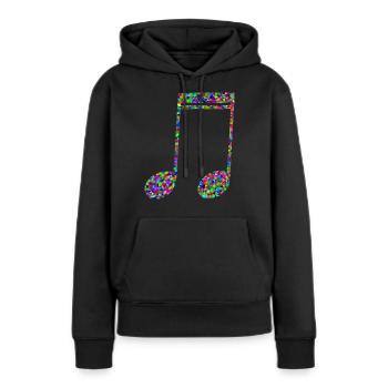 Musiknote - Frauen Premium Bio Hoodie - Schwarz - Vorne - Julia (174cm)