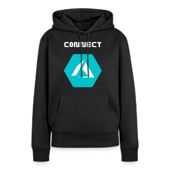 Internet Connect people - Frauen Premium Bio Hoodie - Schwarz - Vorne - Julia (174cm)