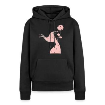 Unwirkliche Kreatur - Frauen Premium Bio Hoodie - Schwarz - Vorne - Julia (174cm)