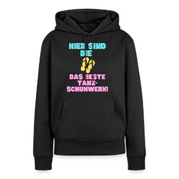 Flip-Flop Fiesta: Mallorca Party-Design - Frauen Premium Bio Hoodie - Schwarz - Vorne - Julia (174cm)