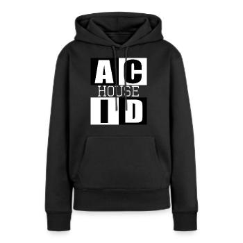 ACID HOUSE Musik-Logo - Frauen Premium Bio Hoodie - Schwarz - Vorne - Julia (174cm)