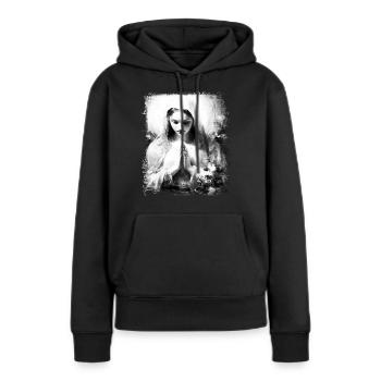 Heilige Maria Maria Madonna Mariana Jungfrau Maria Heilige - Frauen Premium Bio Hoodie - Schwarz - Vorne - Julia (174cm)