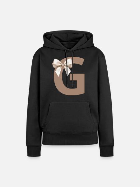 Buchstabe G Knoten - Frauen Premium Bio Hoodie - Schwarz
