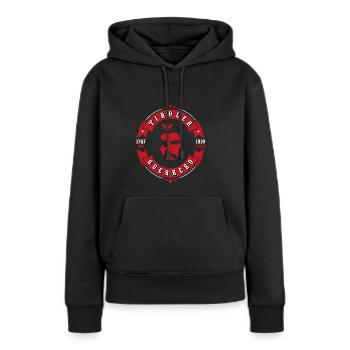 Tiroler Guerrero Andreas Hofer - Frauen Premium Bio Hoodie - Schwarz - Vorne - Julia (174cm)