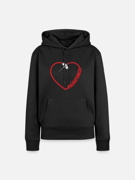 Phlebotomie Blutabnahme Blut Krankenschwester - Frauen Premium Bio Hoodie - Schwarz
