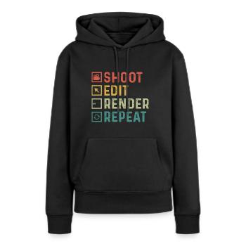 Video Editor Filmemacher Videofilmer - Frauen Premium Bio Hoodie - Schwarz - Vorne - Julia (174cm)