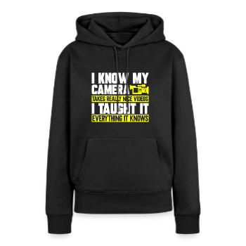 Video Editor Filmemacher Videofilmer - Frauen Premium Bio Hoodie - Schwarz - Vorne - Julia (174cm)