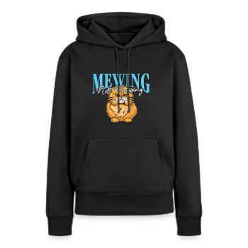Miauler Pas Miauler Drôle Chat Meme Mâchoire - Sweat à capuche Premium bio Femme - noir - Devant - Julia (174cm)