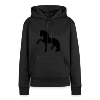 Spanischer Schritt - Frauen Premium Bio Hoodie - Schwarz - Vorne - Julia (174cm)