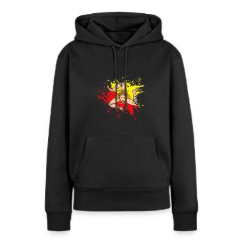 Sizilien Flagge Italien Sizilien - Frauen Premium Bio Hoodie - Schwarz - Vorne - Julia (174cm)