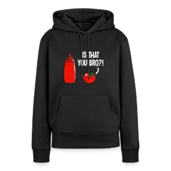 Ketchup Ketchup à la tomate - Sweat à capuche Premium bio Femme - noir - Devant - Julia (174cm)