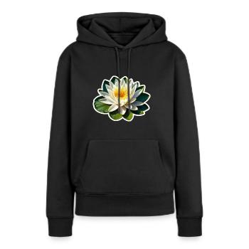 A beautiful Water Lily - Women’s Premium Organic Hoodie - black - Front - Julia (174cm)