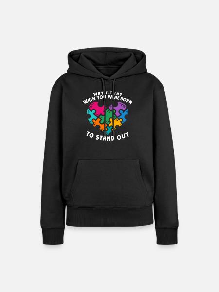 Autismus Autist - Frauen Premium Bio Hoodie - Schwarz