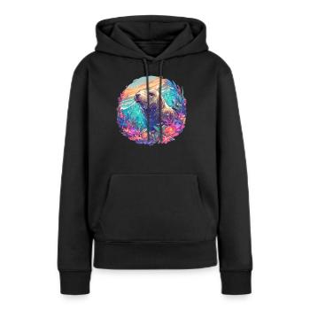 Lions de mer Lion de mer - Sweat à capuche Premium bio Femme - noir - Devant - Julia (174cm)