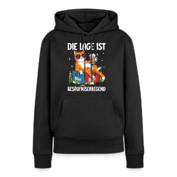 La situation est l’ivresse - Sweat à capuche Premium bio Femme - noir - Devant - Julia (174cm)