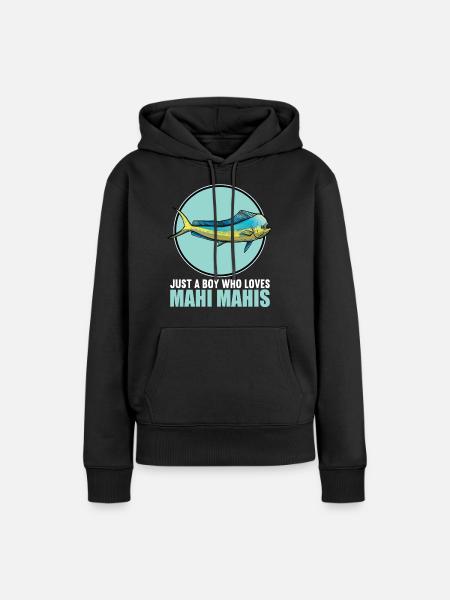 Mahi Mahi Goldmakrele - Dame Premium hoodie, økologisk bomuld - sort