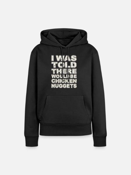 Chicken Nugget - Frauen Premium Bio Hoodie - Schwarz