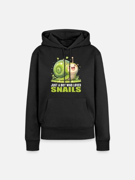 Schnecken Schnecke - Frauen Premium Bio Hoodie - Schwarz