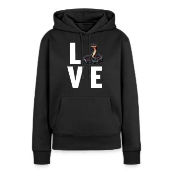 Schlangen Schlange - Frauen Premium Bio Hoodie - Schwarz - Vorne - Julia (174cm)