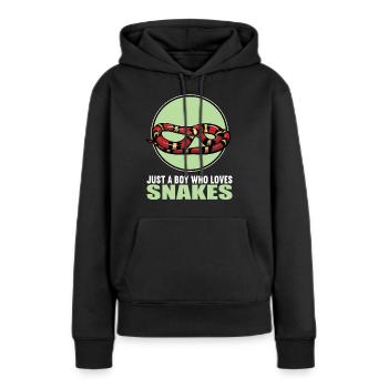 Serpents Serpent - Sweat à capuche Premium bio Femme - noir - Devant - Julia (174cm)