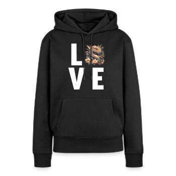 Schlangen Schlange - Frauen Premium Bio Hoodie - Schwarz - Vorne - Julia (174cm)