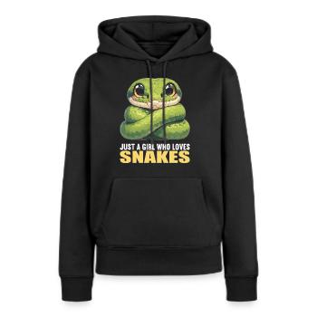 Schlangen Schlange - Frauen Premium Bio Hoodie - Schwarz - Vorne - Julia (174cm)