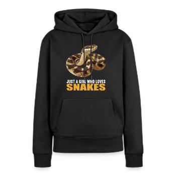 Serpents Serpent - Sweat à capuche Premium bio Femme - noir - Devant - Julia (174cm)