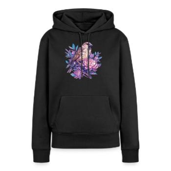 Moineaux Moineau - Sweat à capuche Premium bio Femme - noir - Devant - Julia (174cm)