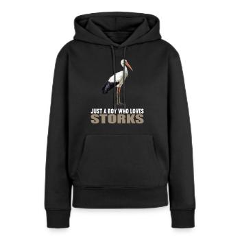 Cigognes Cigognes - Sweat à capuche Premium bio Femme - noir - Devant - Julia (174cm)